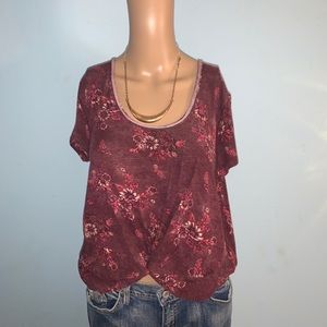 Red flower T-shirt